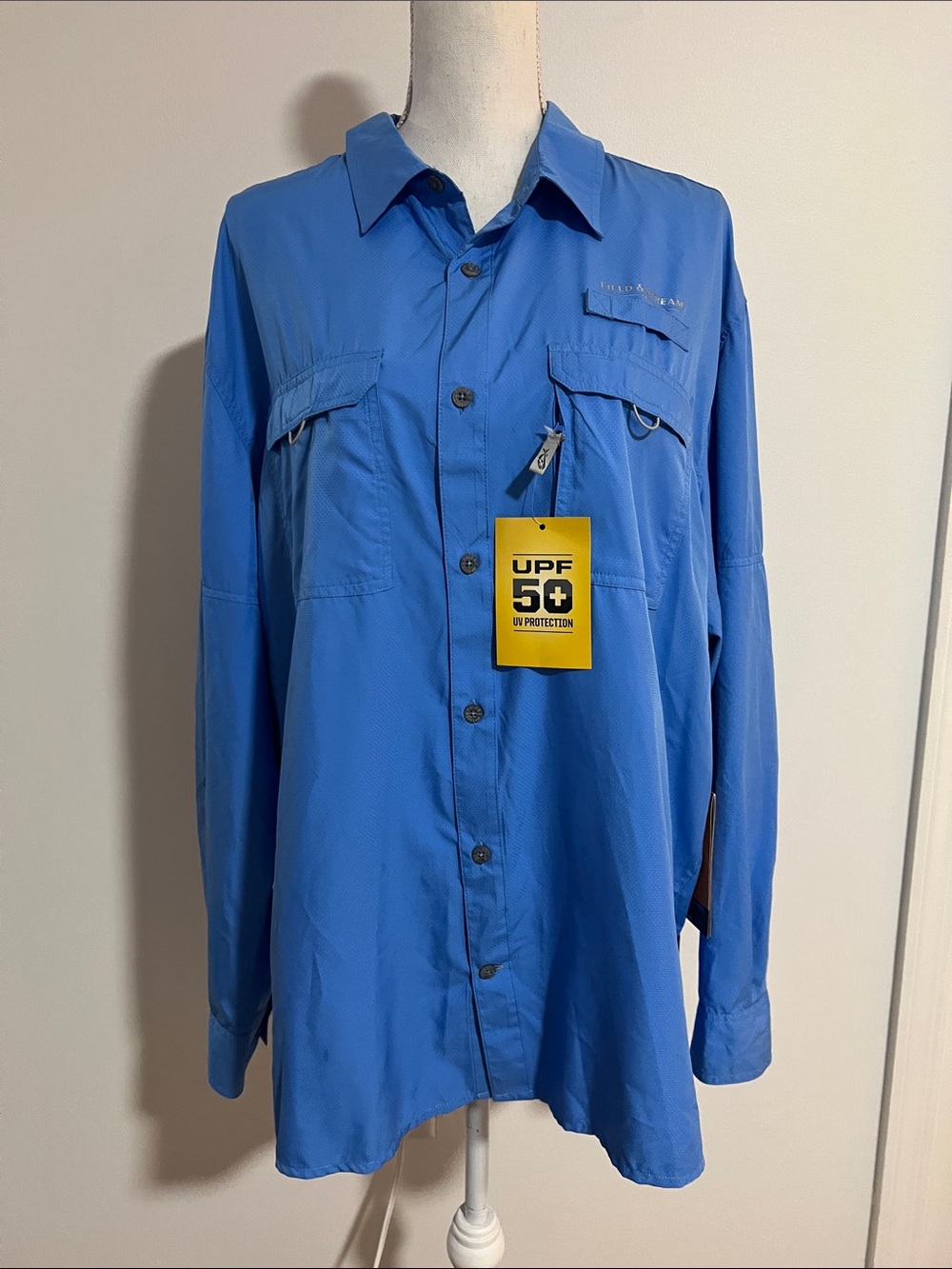 Field & Stream Blue Lightweight Long-Sleeve Fishing Shirt